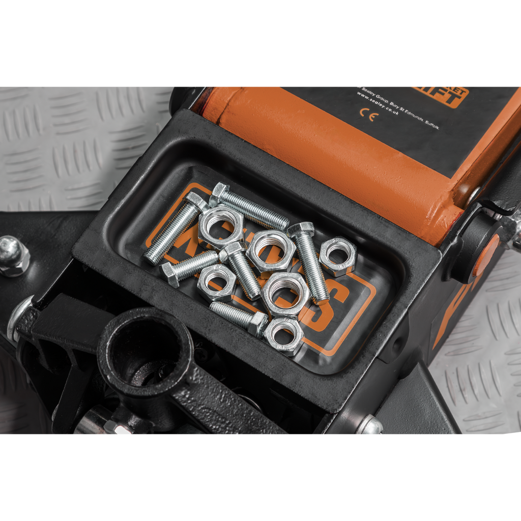 Sealey Premier Low Profile Trolley Jack with Rocket Lift 3 Tonne - Orange 3040AO