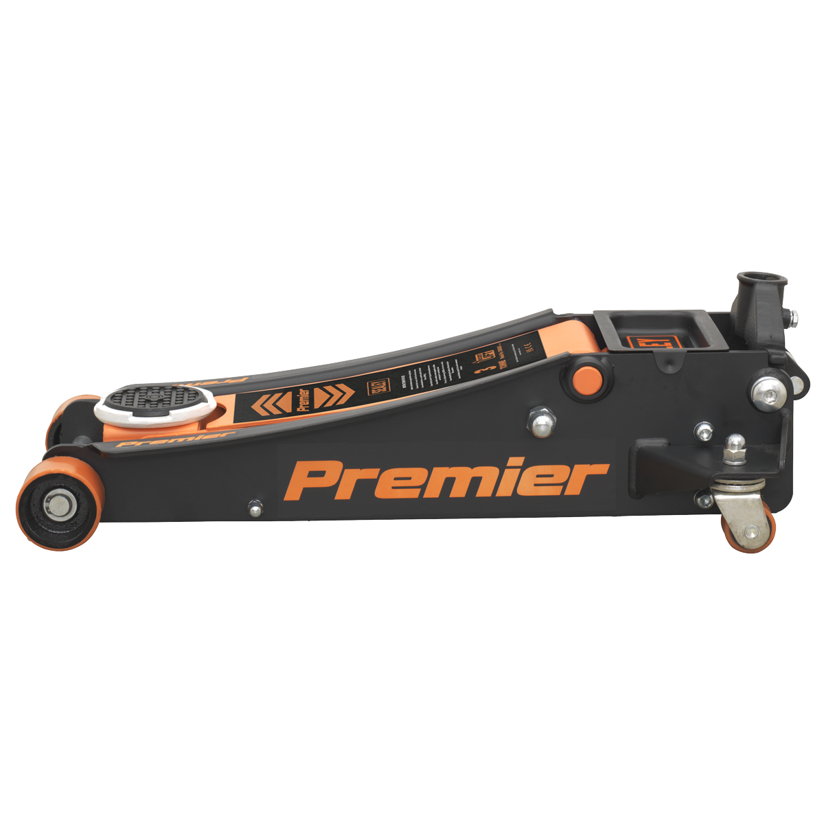 Sealey Premier Low Profile Trolley Jack with Rocket Lift 3 Tonne - Orange 3040AO