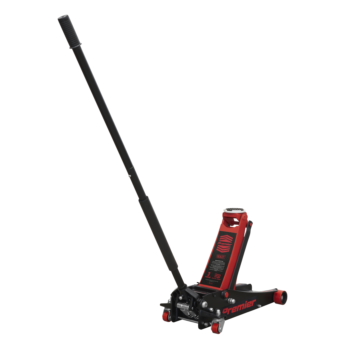 Sealey Premier Low Profile Trolley Jack with Rocket Lift 3 Tonne - Red 3040AR