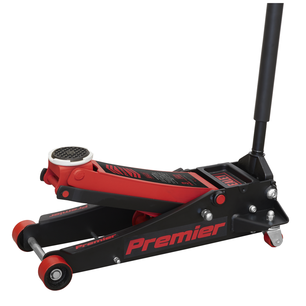 Sealey Premier Low Profile Trolley Jack with Rocket Lift 3 Tonne - Red 3040AR