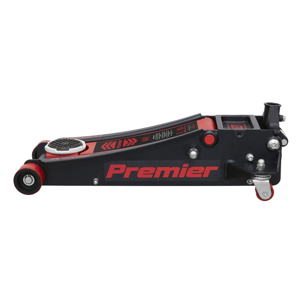 Sealey Premier Low Profile Trolley Jack with Rocket Lift 3 Tonne - Red 3040AR