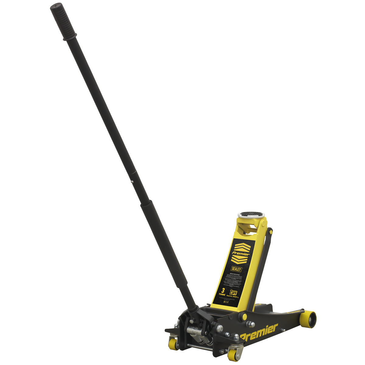 Sealey Premier Low Profile Trolley Jack with Rocket Lift 3 Tonne - Yellow 3040AY