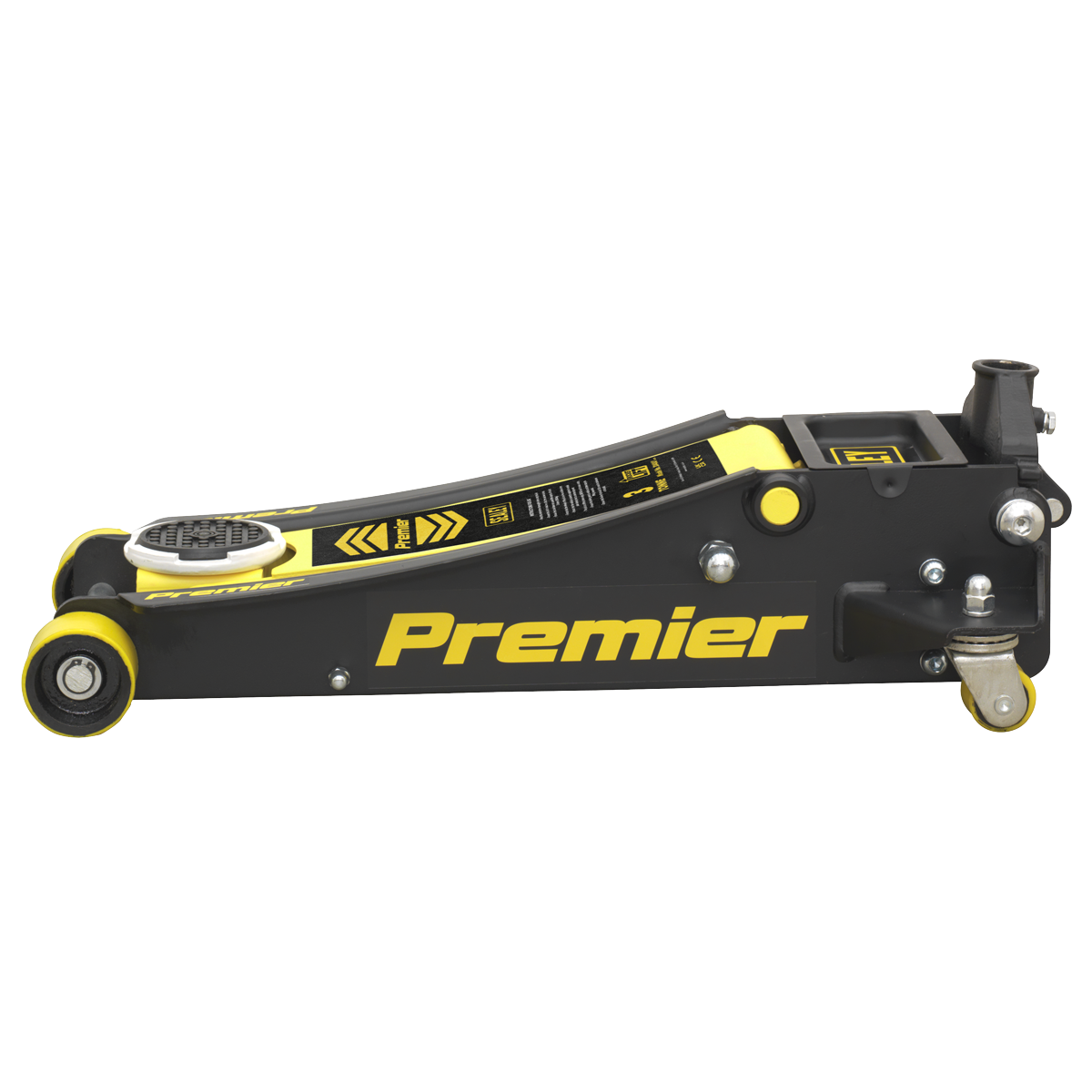Sealey Premier Low Profile Trolley Jack with Rocket Lift 3 Tonne - Yellow 3040AY