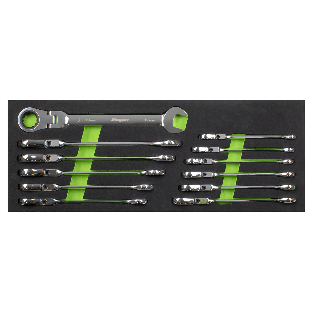 Siegen Flexi-Head Combination Ratchet Spanner Set 12pc S0635 (Copy)