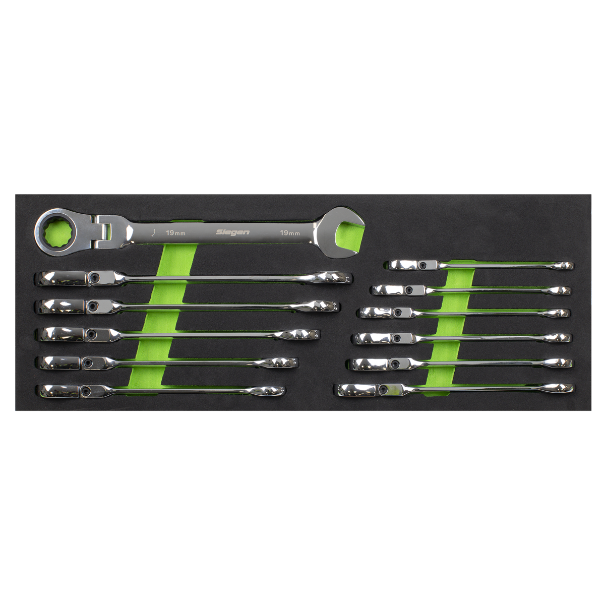 Siegen Flexi-Head Combination Ratchet Spanner Set 12pc S0635 (Copy)