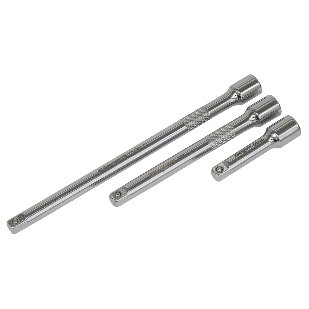 Siegen Extension Bar Set 1/4"Sq Drive 3pc S0718 - BostonPlates Autocare Centre