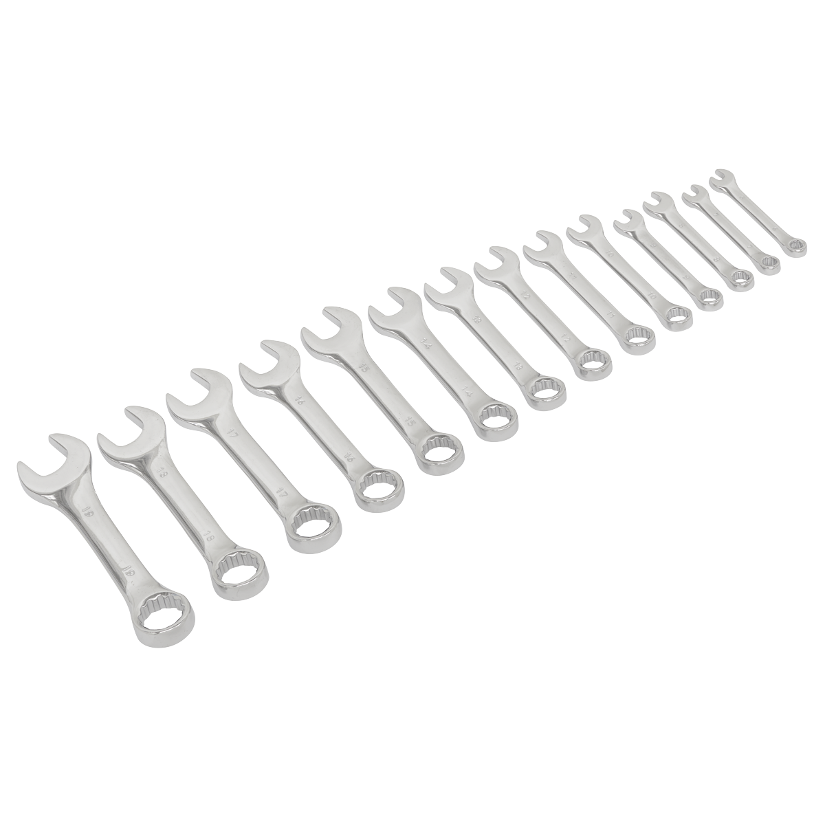 Siegen Stubby Combination Spanner Set 14pc S01232 - BostonPlates Autocare Centre