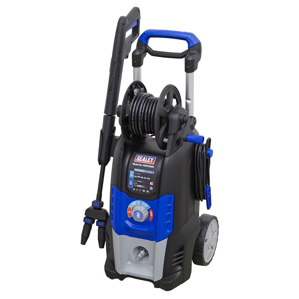 Twin Pump Pressure Washer with TSS & Rotablast® Nozzle 150bar 2500W/230V PWTF220 - BostonPlates Autocare Centre