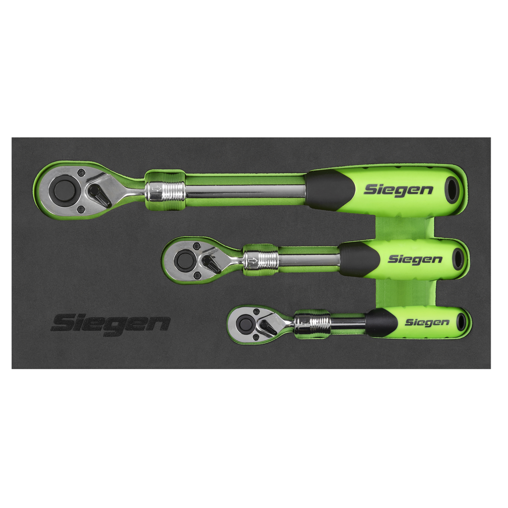 Siegen Extendable Ratchet Wrench Set 3pc S01285 - BostonPlates Autocare Centre