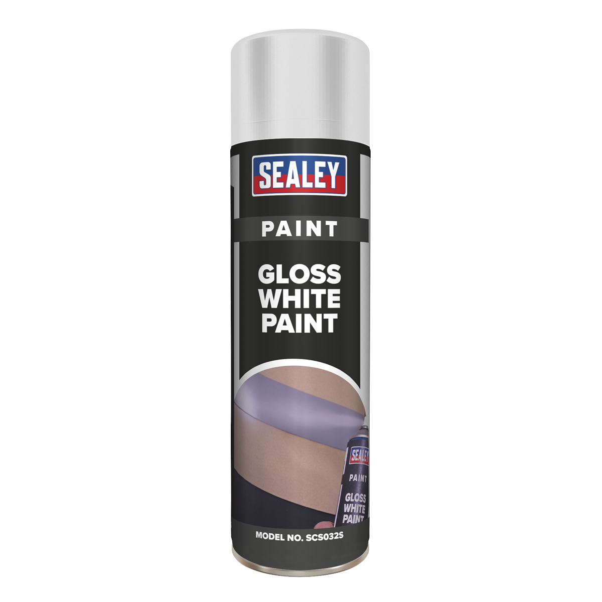 Sealey Gloss Paint 500ml - White SCS032S - BostonPlates Autocare Centre