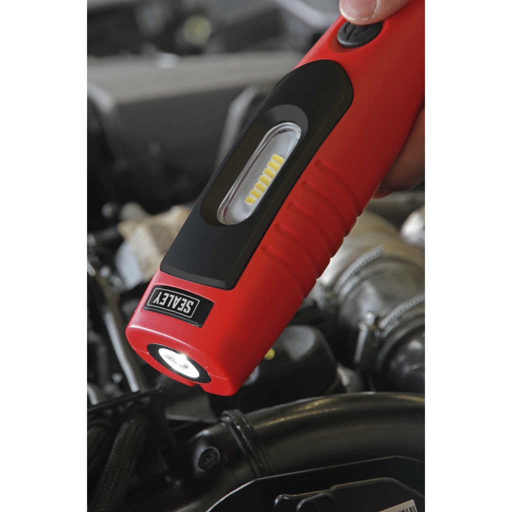 Sealey Rechargeable 360° Inspection Light 4W & 3W SMD LED - Red LED3602R - BostonPlates Autocare Centre