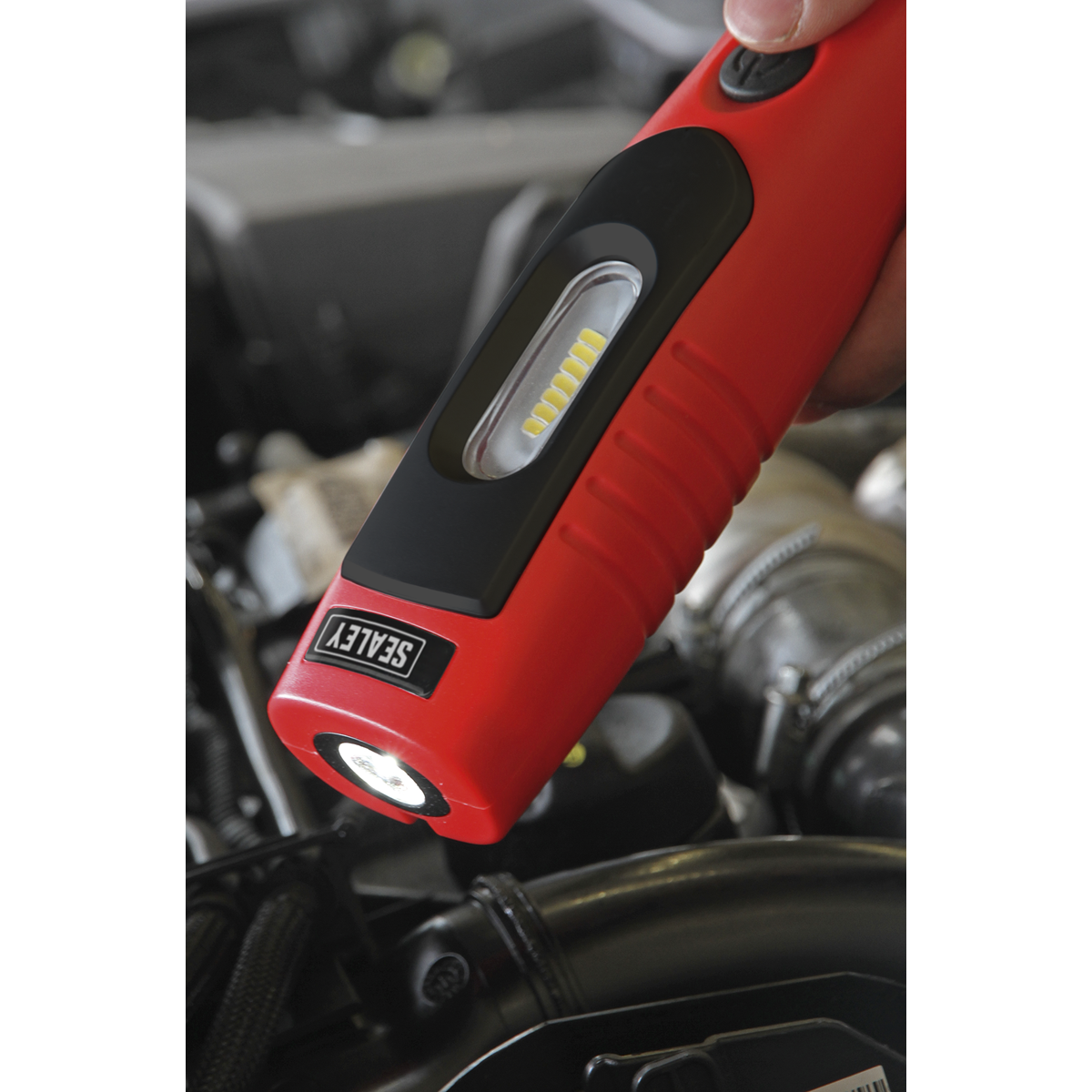 Sealey Rechargeable 360° Inspection Light 4W & 3W SMD LED - Red LED3602R - BostonPlates Autocare Centre
