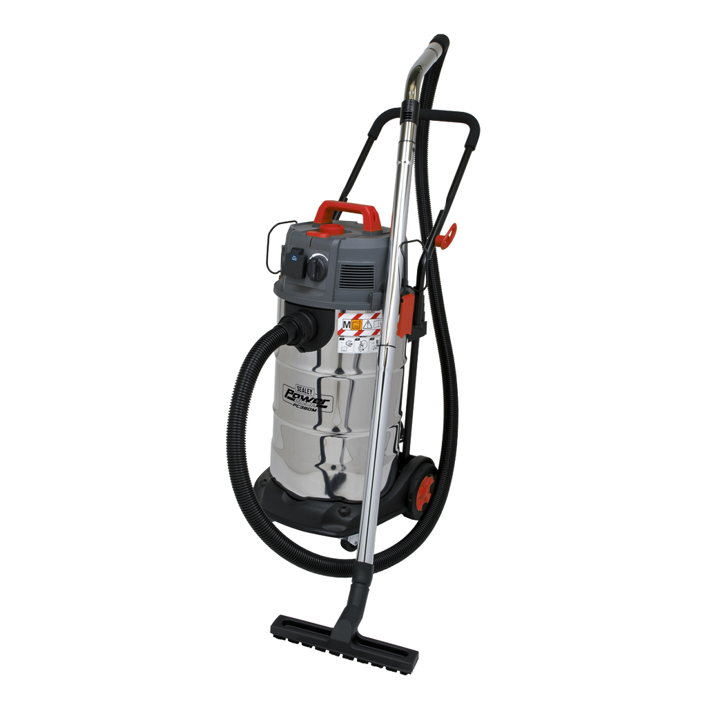 M Class Dust-Free Vacuum Cleaner Wet & Dry Stainless Steel 38L 1500W/230V P380M - BostonPlates Autocare Centre