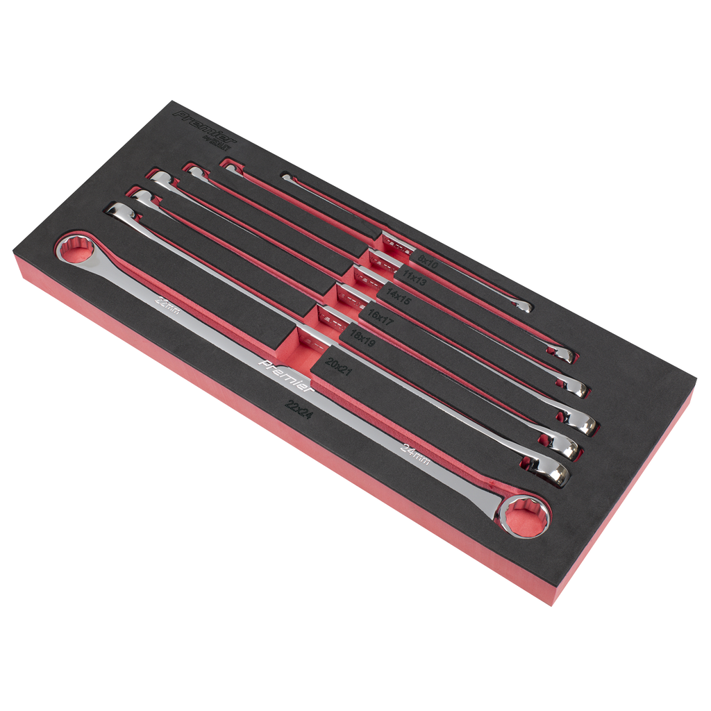 Sealey Premier Extra-Long Double End Ring Spanner Set 7pc AK6311 - BostonPlates Autocare Centre