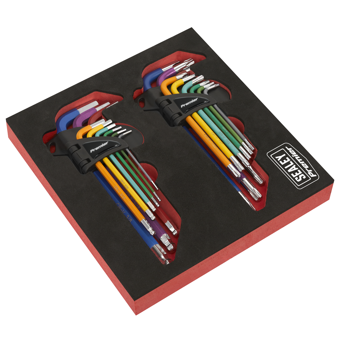 Sealey Premier TRX-Star* & Ball-End Hex Key Set 18pc Long Anti-Slip AK7199 - BostonPlates Autocare Centre