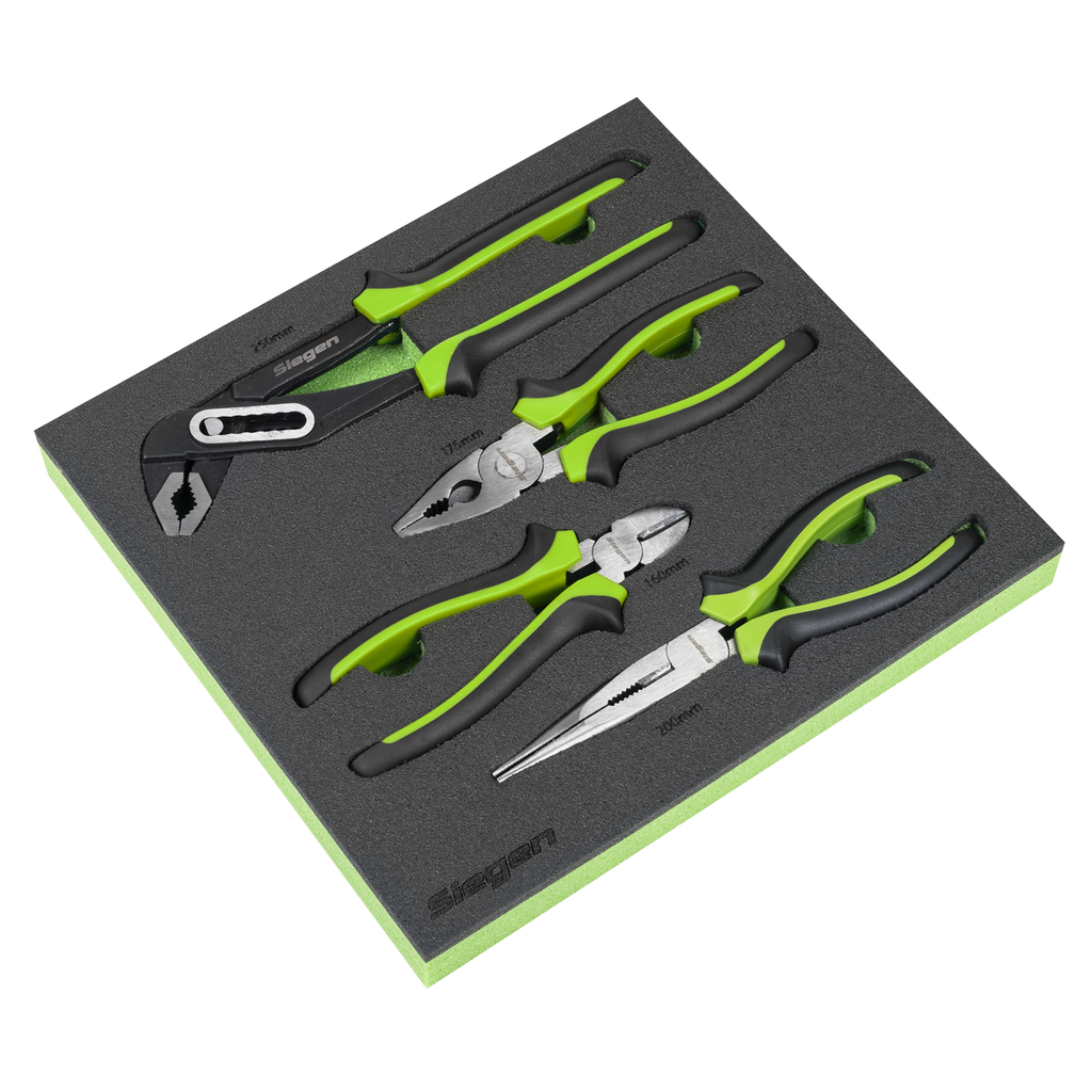 Siegen Comfort Grip Pliers Set 4pc S01298 - BostonPlates Autocare Centre