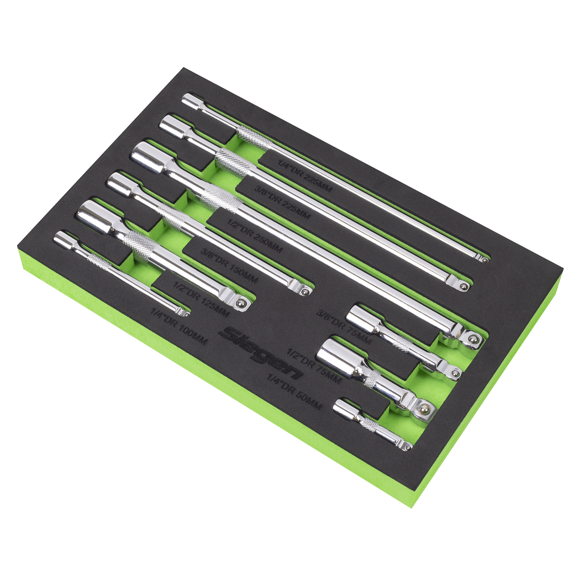 Siegen Extension Bar Set 1/4", 3/8" & 1/2"Sq Drive 9pc S01292 - BostonPlates Autocare Centre