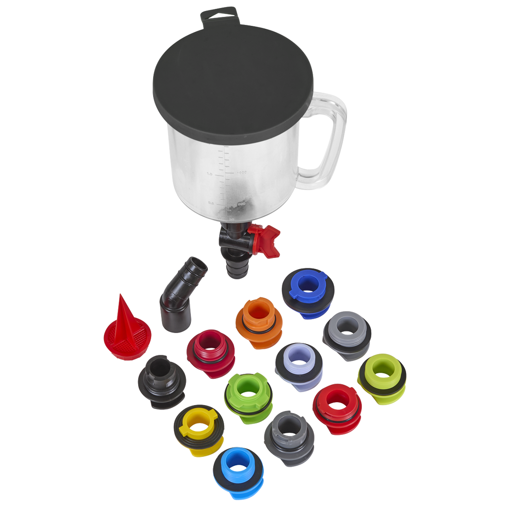 Sealey Master Engine Oil Funnel Filling Kit 15pc VS7107 - BostonPlates Autocare Centre