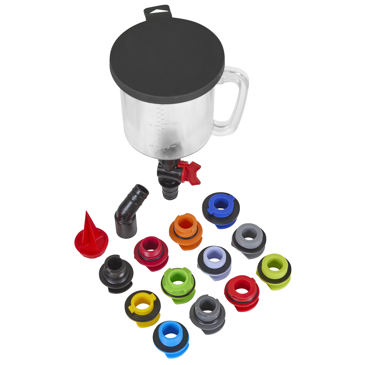 Sealey Master Engine Oil Funnel Filling Kit 15pc VS7107 - BostonPlates Autocare Centre