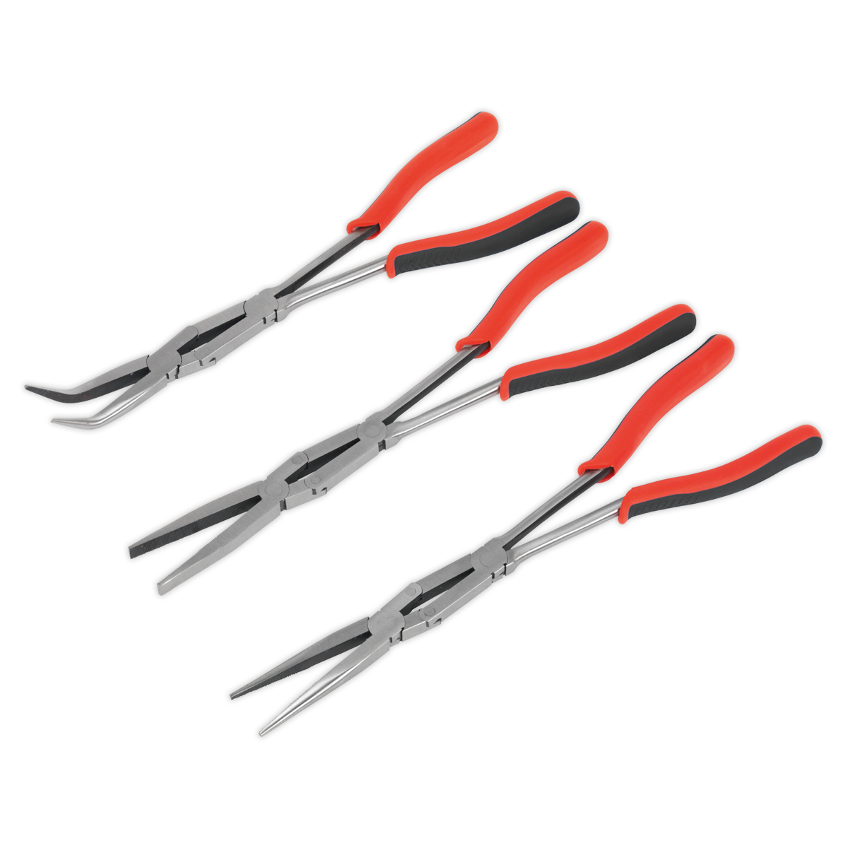 Sealey Premier Long Double Joint Pliers Set 335mm 3pc AK8580 - BostonPlates Autocare Centre