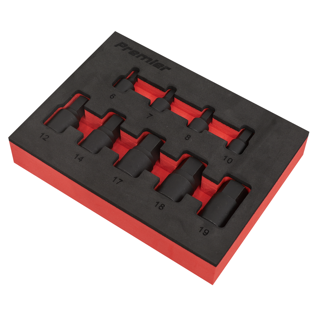 Sealey Premier Low Profile Hex Impact Socket Bit Set 1/4" & 3/8"Sq Drive 9pc AK5525 - BostonPlates Autocare Centre