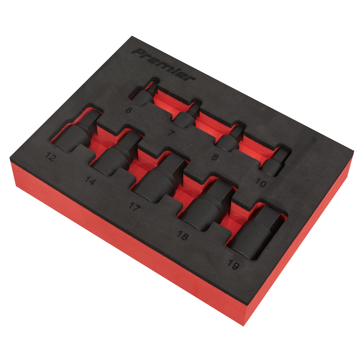 Sealey Premier Low Profile Hex Impact Socket Bit Set 1/4" & 3/8"Sq Drive 9pc AK5525 - BostonPlates Autocare Centre