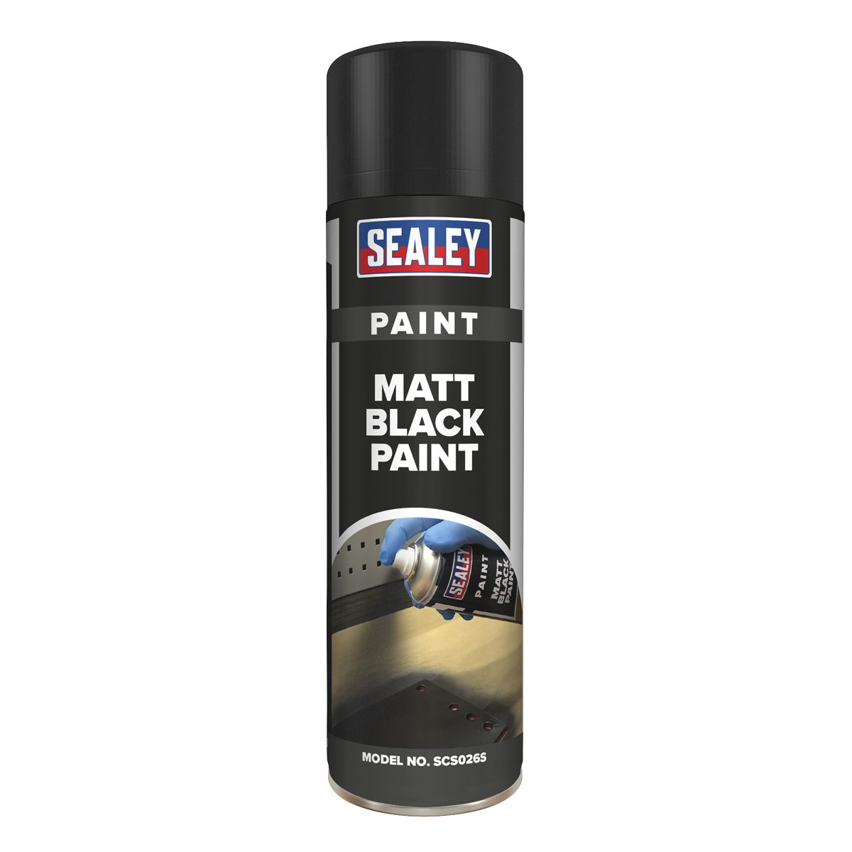 Sealey Matt Paint 500ml - Black SCS026S - BostonPlates Autocare Centre