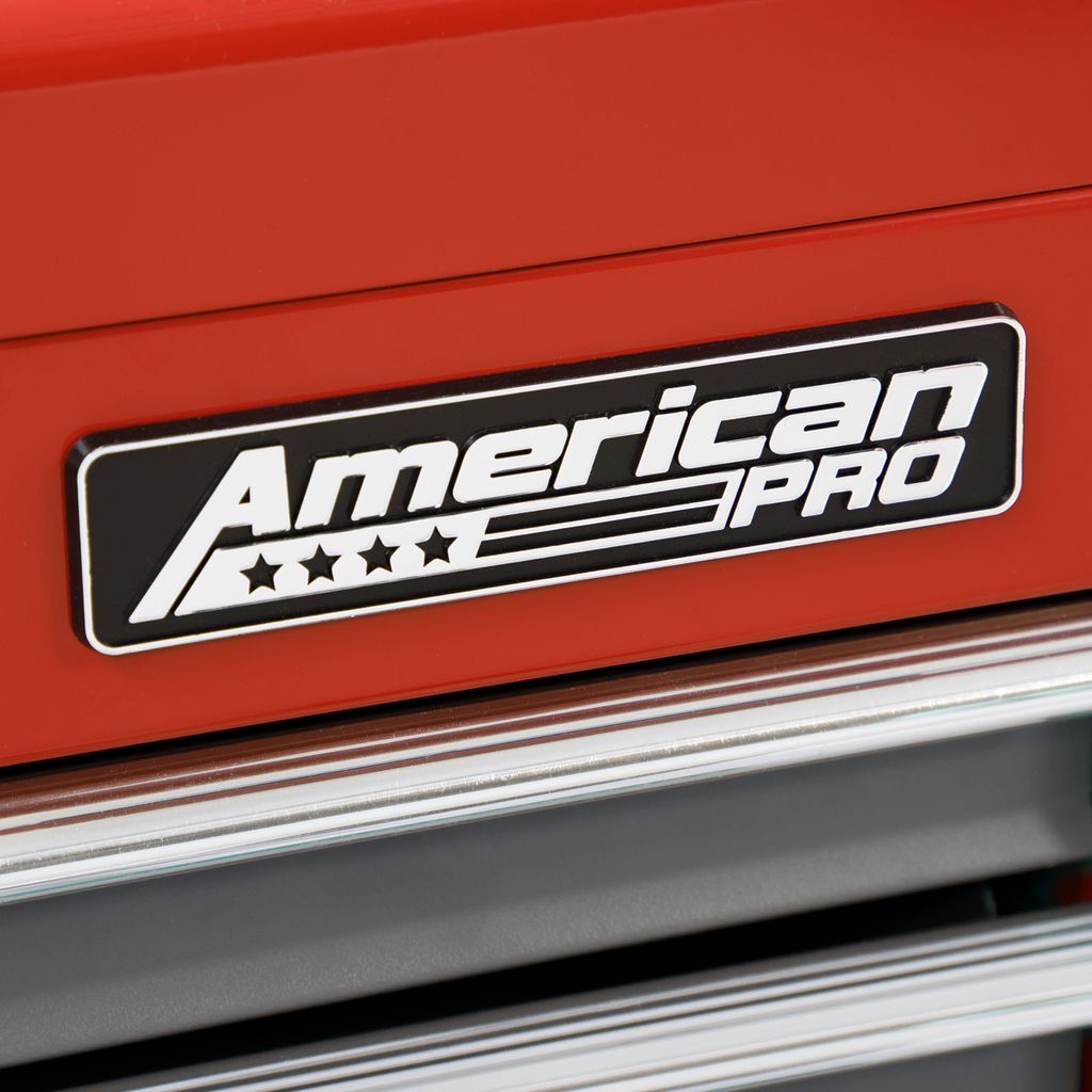 American PRO® Topchest, Mid-Box, Rollcab 9 Drawer - Red AP2200BBSTACK - BostonPlates Autocare Centre