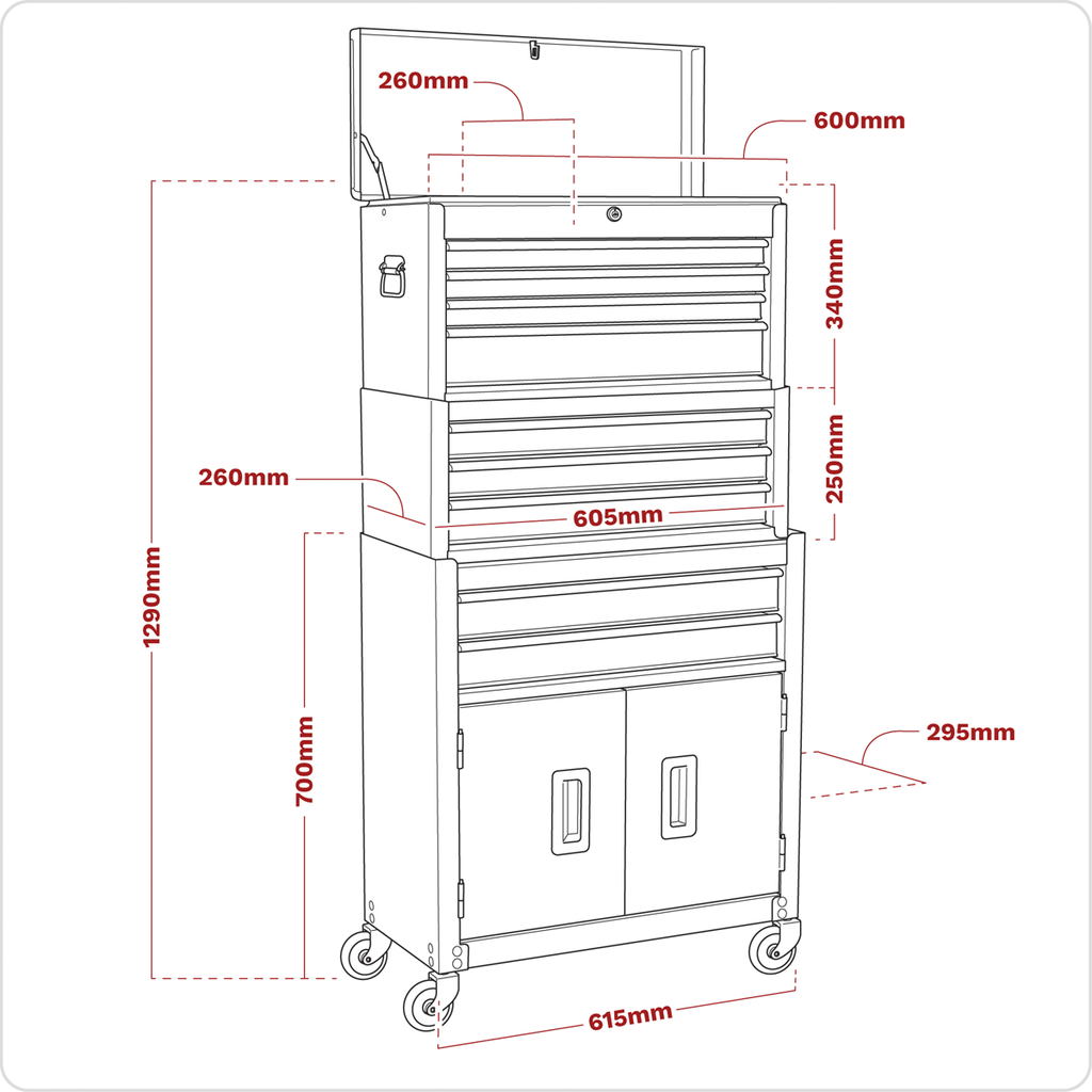 American PRO® Topchest, Mid-Box & Rollcab 9 Drawer - Green AP2200BBHVSTACK - BostonPlates Autocare Centre
