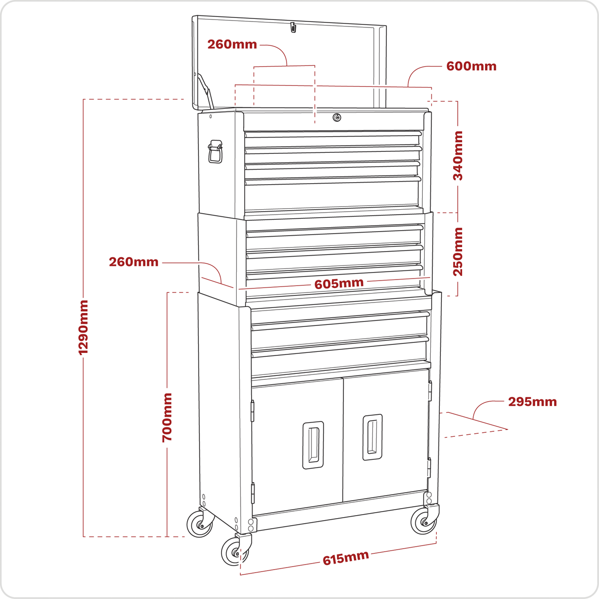American PRO® Topchest, Mid-Box & Rollcab 9 Drawer - Green AP2200BBHVSTACK - BostonPlates Autocare Centre