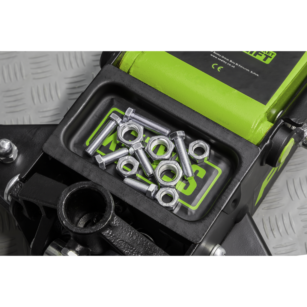 Premier Low Profile Trolley Jack with Rocket Lift 3 Tonne - Green 3040AG - BostonPlates Autocare Centre