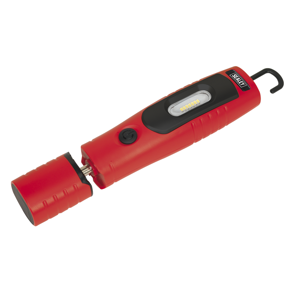 Sealey Rechargeable 360° Inspection Light 4W & 3W SMD LED - Red LED3602R - BostonPlates Autocare Centre