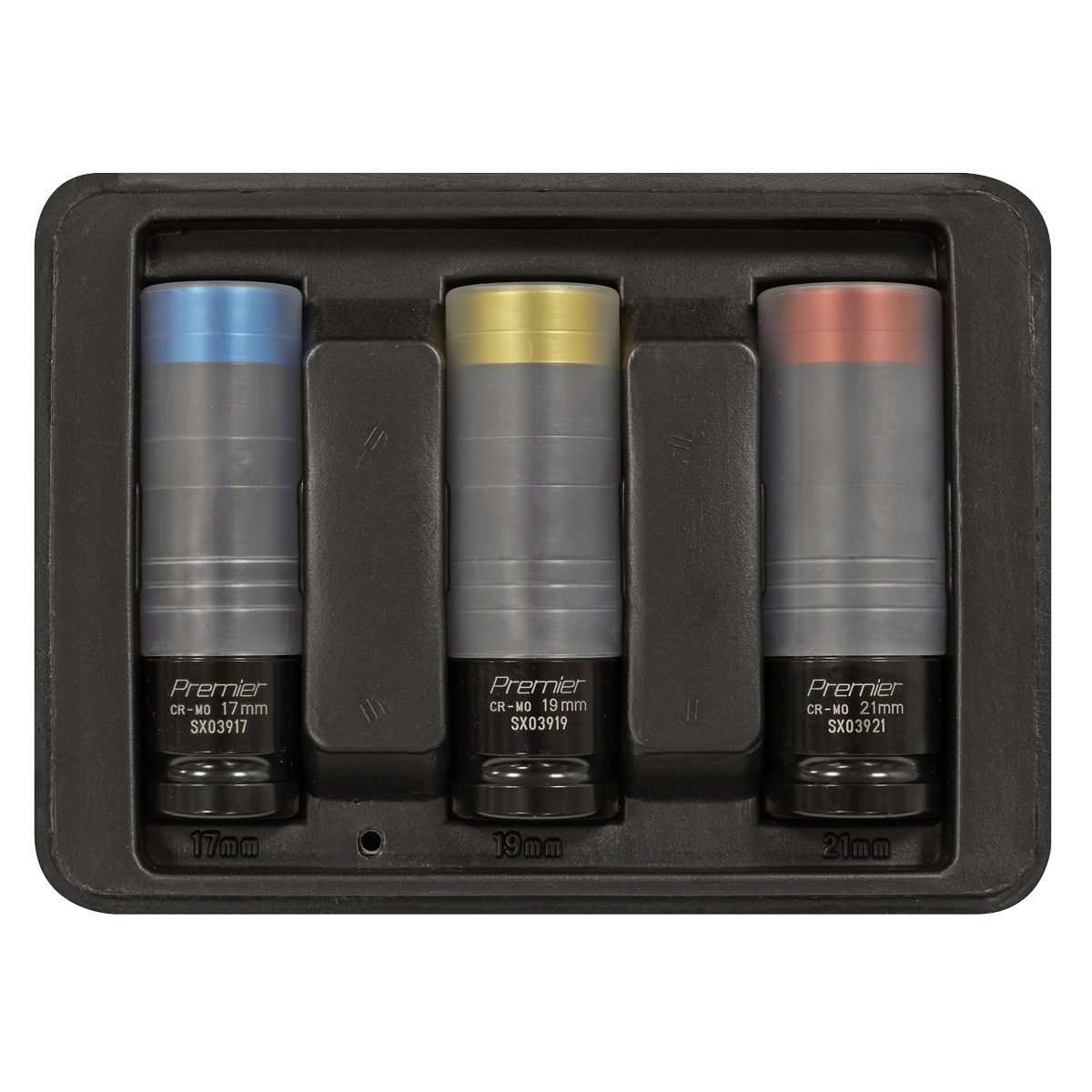 Premier Alloy Wheel Ultra-Power Impact Socket Set 1/2"Sq Drive 3pc SX039 - BostonPlates Autocare Centre