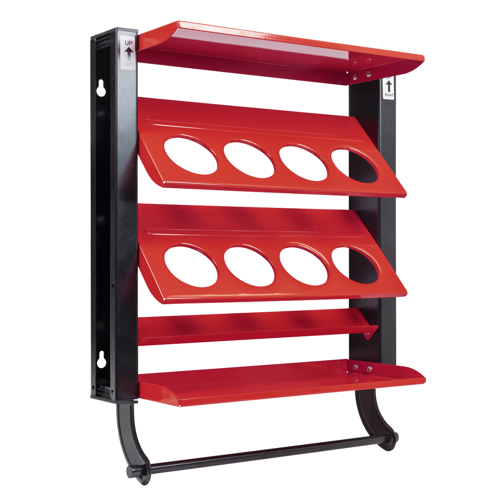 Sealey Spray Can Storage Rack with 8 Can Holders APSCR8 - BostonPlates Autocare Centre
