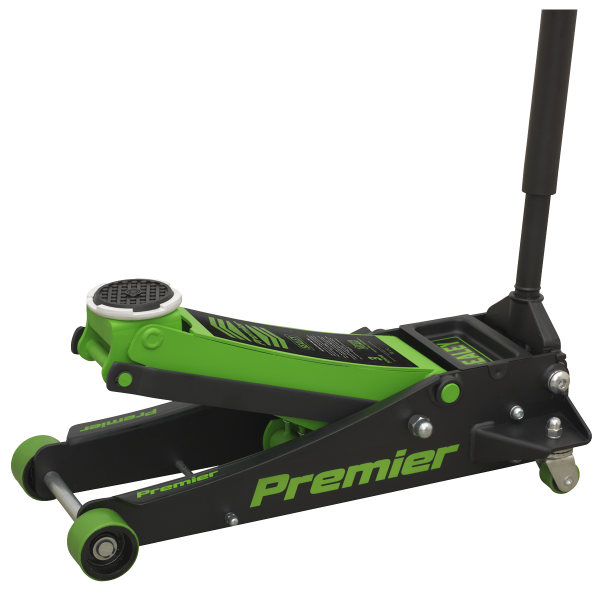 Premier Low Profile Trolley Jack with Rocket Lift 3 Tonne - Green 3040AG - BostonPlates Autocare Centre
