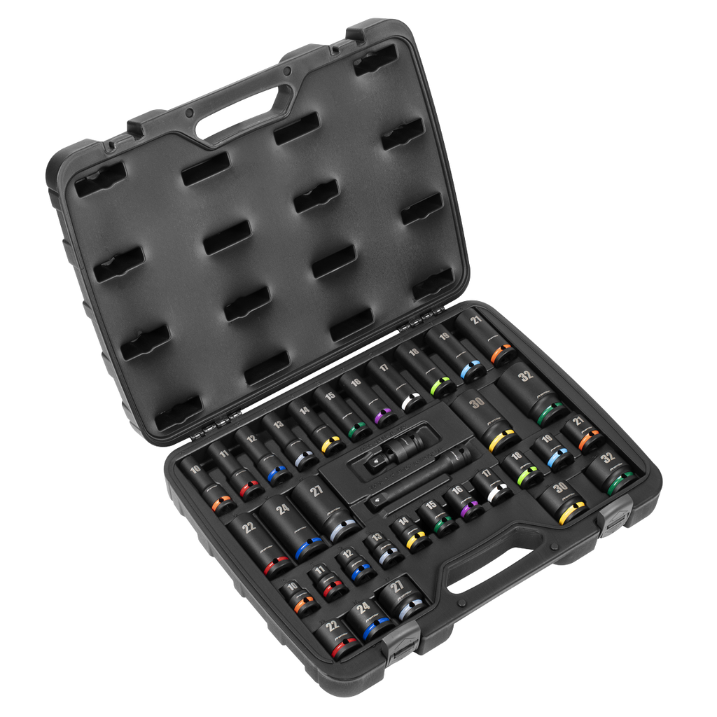 Premier Impact Socket Set 1/2"Sq Drive 34pc AK5635M - BostonPlates Autocare Centre