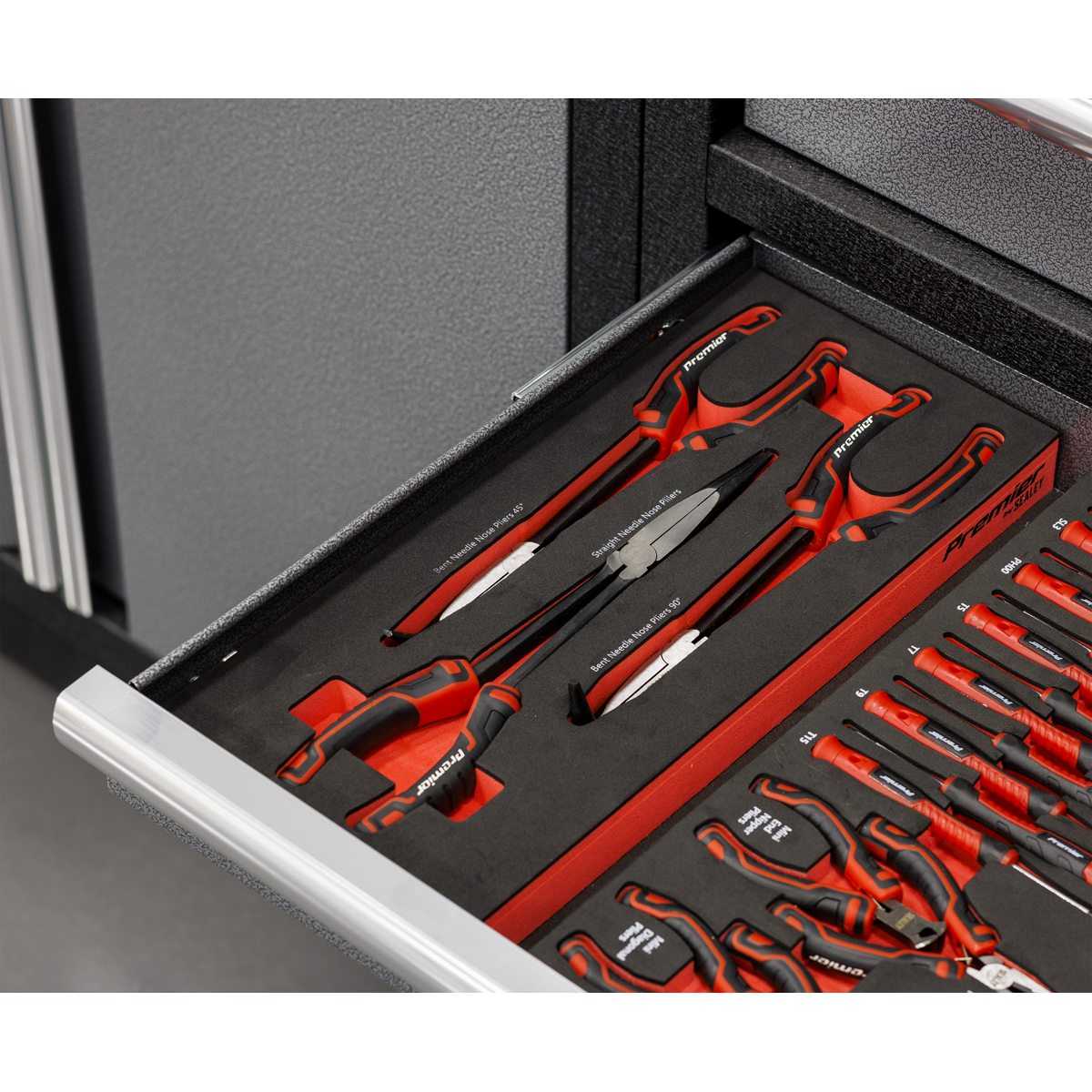 Sealey Premier Long Needle Nose Pliers Set with Tool Tray 3pc TBT58 - BostonPlates Autocare Centre