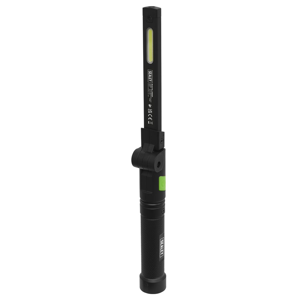 Sealey Rechargeable Aluminium Folding Pocket Light 2 COB & 1 SMD LED LED02G - BostonPlates Autocare Centre