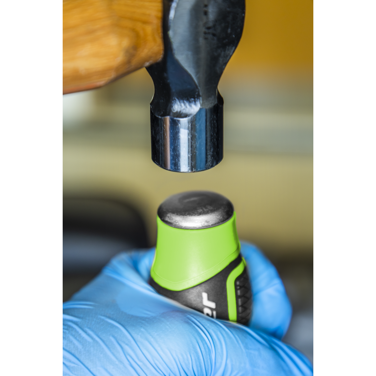 Premier Extra-Long Hammer-Thru Screwdriver Set 450mm 3pc - Hi-Vis Green AK4942HV - BostonPlates Autocare Centre