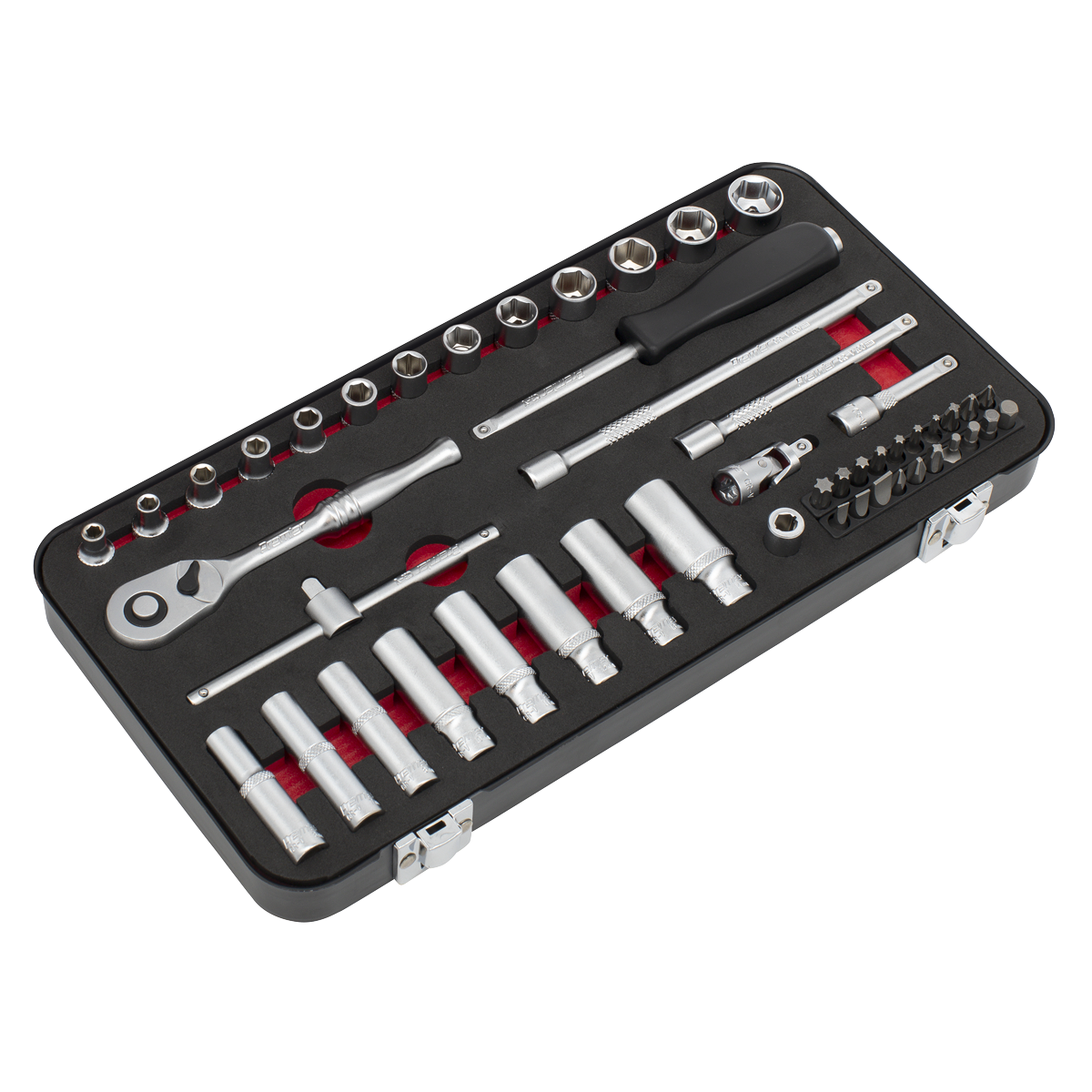 Sealey Premier Platinum Socket Set 1/4"Sq Drive 49pc AK7920 - BostonPlates Autocare Centre