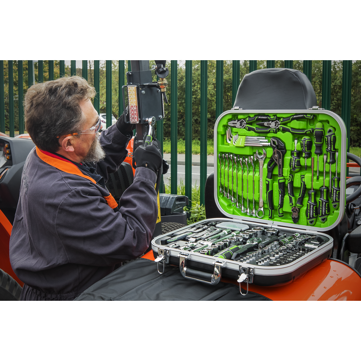 Sealey Premier Mechanic's Tool Kit 144pc - Hi-Vis Green AK7980HV - BostonPlates Autocare Centre