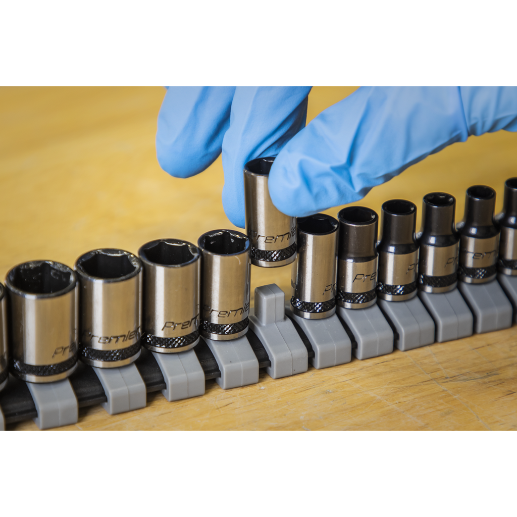 Sealey Premier Black Socket Set 1/4"Sq Drive 13pc AK7990 - BostonPlates Autocare Centre