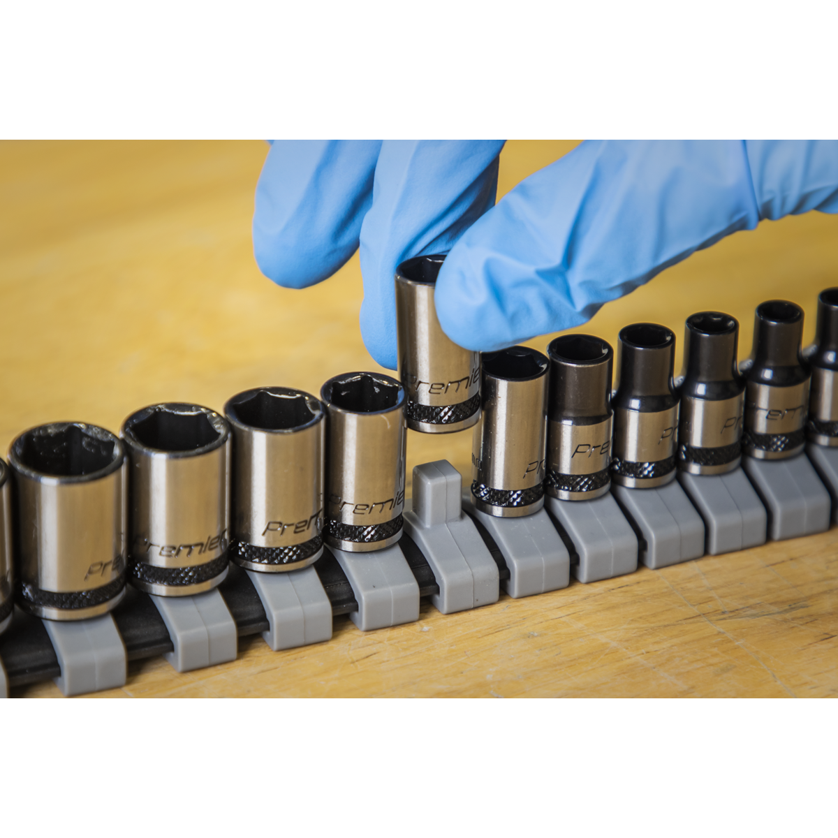 Sealey Premier Black Socket Set 1/4"Sq Drive 13pc AK7990 - BostonPlates Autocare Centre