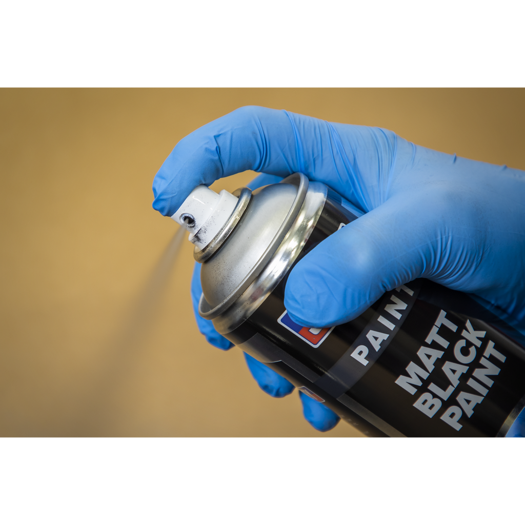 Sealey Matt Paint 500ml - Black SCS026S - BostonPlates Autocare Centre