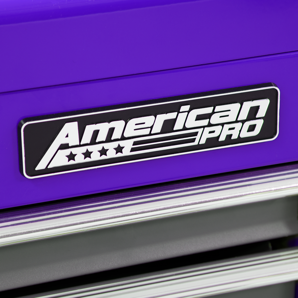 American PRO® Topchest, Mid-Box & Rollcab 9 Drawer - Purple AP2200BBCPSTACK - BostonPlates Autocare Centre
