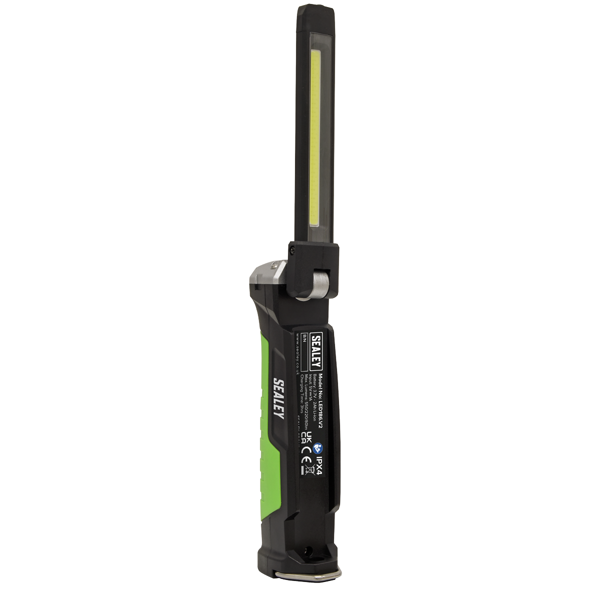 Sealey Rechargeable Slim Folding Inspection LED Light 6W COB 1W SMD LITHIUM ION LED186 - BostonPlates Autocare Centre