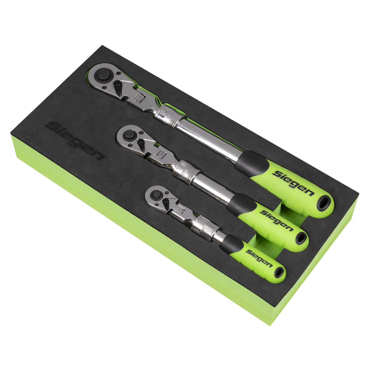 Siegen Extendable Flexi-Head Ratchet Wrench Set 3pc S01297 - BostonPlates Autocare Centre