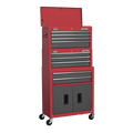 American PRO® Topchest, Mid-Box, Rollcab 9 Drawer - Red AP2200BBSTACK - BostonPlates Autocare Centre