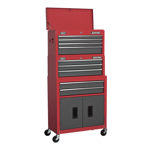 American PRO® Topchest, Mid-Box, Rollcab 9 Drawer - Red AP2200BBSTACK - BostonPlates Autocare Centre