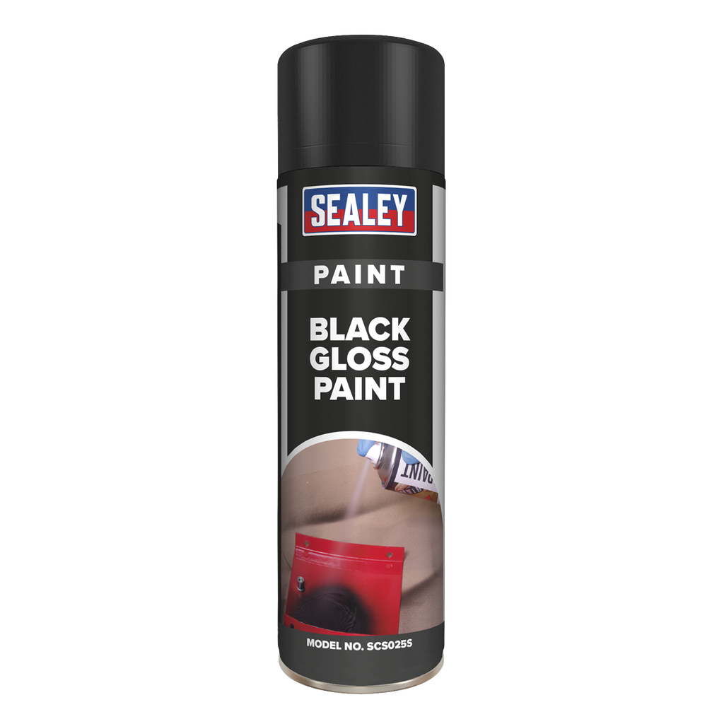 Sealey Gloss Paint 500ml - Black SCS025S - BostonPlates Autocare Centre